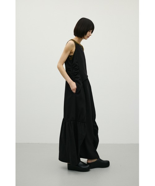 STYLEMIXER(スタイルミキサー)の「ギャザータックキャミワンピース(ワンピース・レディース・グレー/ブラック/ベージュ系その他・MEDIUM/SMALL)」の6枚目の写真