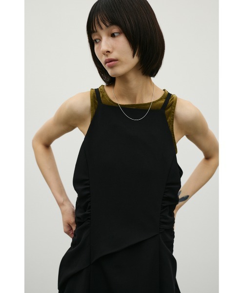 STYLEMIXER(スタイルミキサー)の「ギャザータックキャミワンピース(ワンピース・レディース・グレー/ブラック/ベージュ系その他・MEDIUM/SMALL)」の8枚目の写真