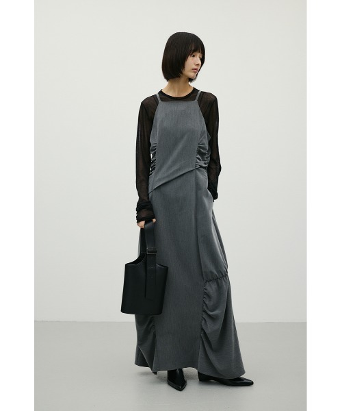 STYLEMIXER(スタイルミキサー)の「ギャザータックキャミワンピース(ワンピース・レディース・グレー/ブラック/ベージュ系その他・MEDIUM/SMALL)」の18枚目の写真