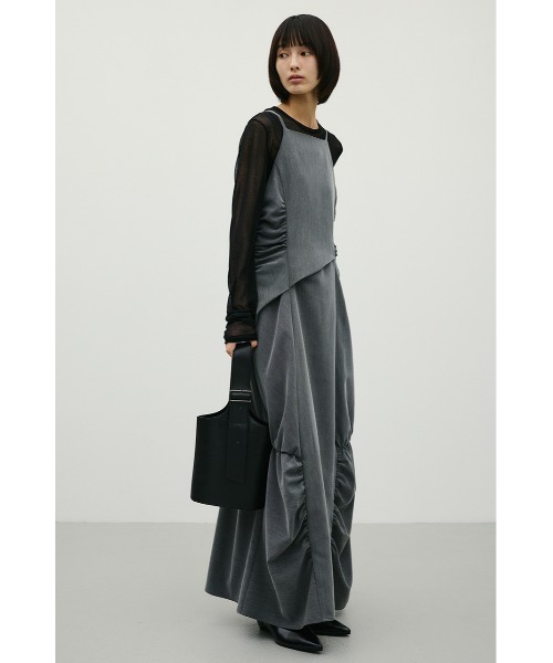 STYLEMIXER(スタイルミキサー)の「ギャザータックキャミワンピース(ワンピース・レディース・グレー/ブラック/ベージュ系その他・MEDIUM/SMALL)」の19枚目の写真