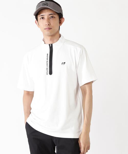 MASTER BUNNY EDITION(マスターバニーエディション)の「【MASTER BUNNY EDITION】ドビーワッフル半袖ハーフジップカットソー(Tシャツ/カットソー・メンズ・ホワイト/ブラック/オレンジ・MEDIUM/X-LARGE/LARGE)」の2枚目の写真