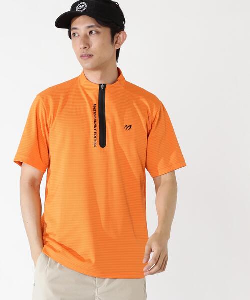 MASTER BUNNY EDITION(マスターバニーエディション)の「【MASTER BUNNY EDITION】ドビーワッフル半袖ハーフジップカットソー(Tシャツ/カットソー・メンズ・ホワイト/ブラック/オレンジ・MEDIUM/X-LARGE/LARGE)」の3枚目の写真