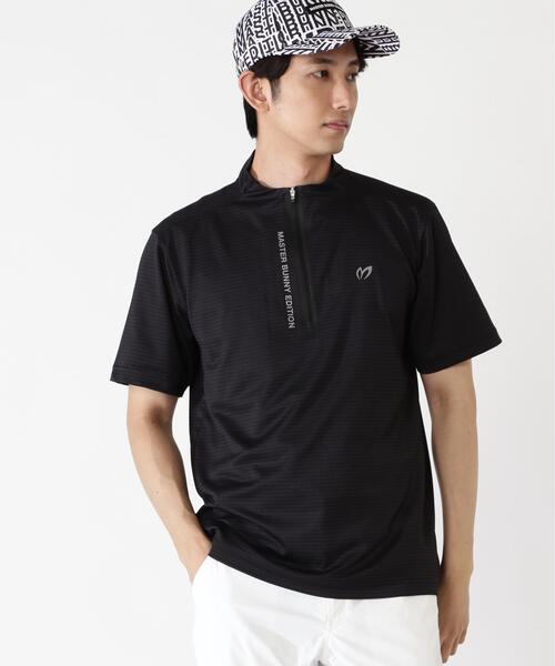 MASTER BUNNY EDITION(マスターバニーエディション)の「【MASTER BUNNY EDITION】ドビーワッフル半袖ハーフジップカットソー(Tシャツ/カットソー・メンズ・ホワイト/ブラック/オレンジ・MEDIUM/X-LARGE/LARGE)」の1枚目の写真