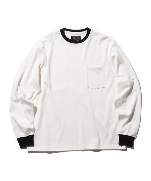 BEAMS PLUS(ビームスプラス)の「Pocket Tee 2 Tone(Tシャツ/カットソー・メンズ・ネイビー/オリーブ/ホワイト・SMALL/MEDIUM/X-LARGE/LARGE/XX-LARGE)」の4枚目の写真
