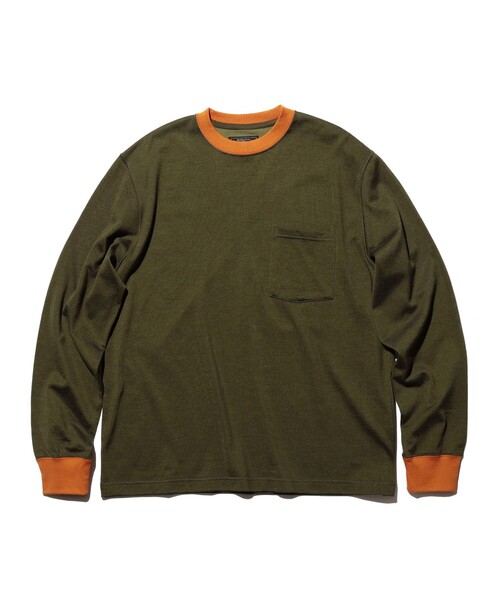 BEAMS PLUS(ビームスプラス)の「Pocket Tee 2 Tone(Tシャツ/カットソー・メンズ・ネイビー/オリーブ/ホワイト・SMALL/MEDIUM/X-LARGE/LARGE/XX-LARGE)」の12枚目の写真