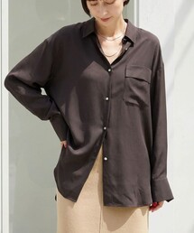 Rouge vif（ルージュヴィフ）の「サテンウエストリボン付きシャツ（シャツ/ブラウス）」