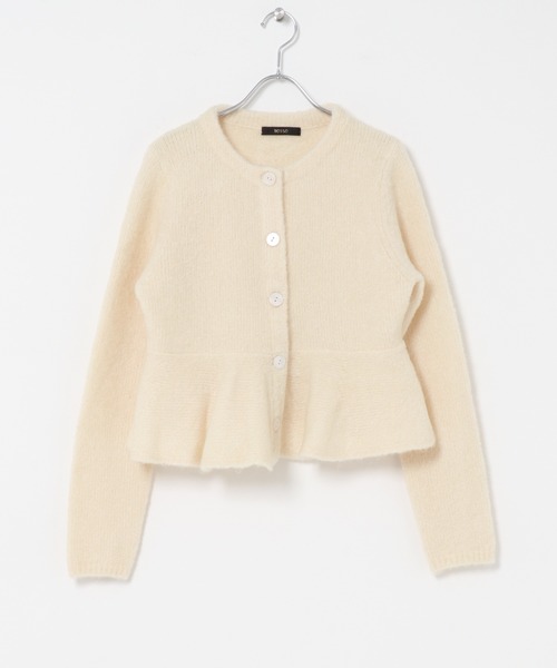 URBAN RESEARCH ROSSO WOMEN(アーバンリサーチ ロッソ)の「『WEB限定』ブークレーペプラムカーディガン(カーディガン/ボレロ・レディース・アイボリー/ライトグレー・FREE)」の4枚目の写真