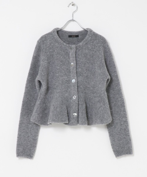 URBAN RESEARCH ROSSO WOMEN(アーバンリサーチ ロッソ)の「『WEB限定』ブークレーペプラムカーディガン(カーディガン/ボレロ・レディース・アイボリー/ライトグレー・FREE)」の6枚目の写真