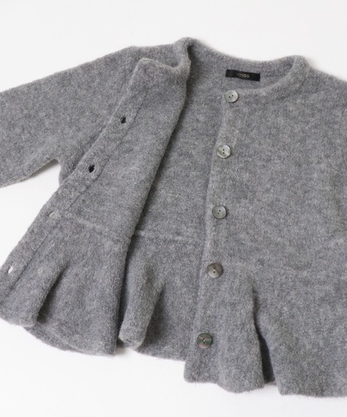 URBAN RESEARCH ROSSO WOMEN(アーバンリサーチ ロッソ)の「『WEB限定』ブークレーペプラムカーディガン(カーディガン/ボレロ・レディース・アイボリー/ライトグレー・FREE)」の7枚目の写真