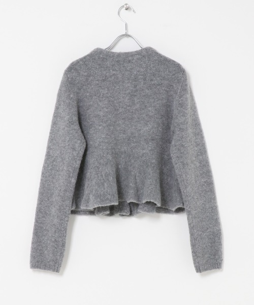 URBAN RESEARCH ROSSO WOMEN(アーバンリサーチ ロッソ)の「『WEB限定』ブークレーペプラムカーディガン(カーディガン/ボレロ・レディース・アイボリー/ライトグレー・FREE)」の8枚目の写真