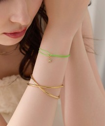 Phoebe（フィービィー）の「【金属アレルギー対応】ジュエルコードブレスレット　星/スター　男女兼用<14㎝～24cm＞（ブレスレット）」