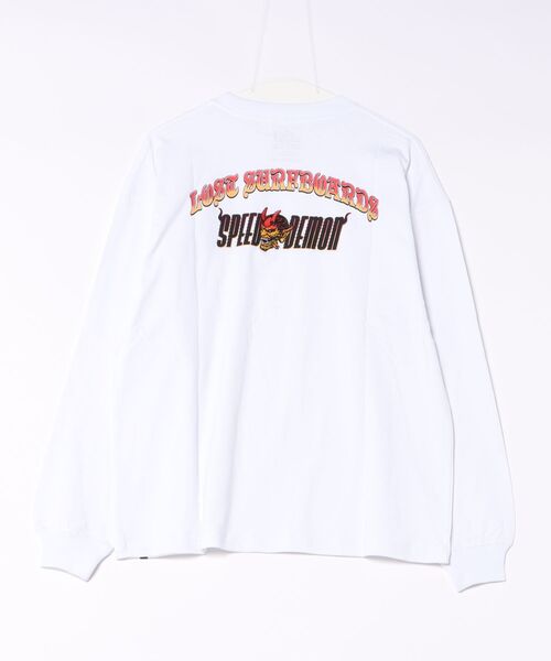 lost(ロスト)の「lost/ロスト MAYHEM SPEED DEMON LS TEE ロンT LM6F-2204(Tシャツ/カットソー・メンズ・アッシュグレー/ホワイト/チャコールグレー・M/L/XL)」の4枚目の写真