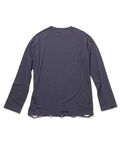 PERVERZE（パーバーズ）の「DISTRESS Long Sleeve T-Shirt（Tシャツ/カットソー・レディース・ブラック/ネイビー/ホワイト・FREE）」の6枚目の写真