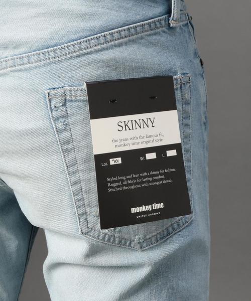BEAUTY&YOUTH UNITED ARROWS（ビューティーアンドユースユナイテッドアローズ）の「＜monkey time＞ クラッシュ スキニーデニム（デニムパンツ・メンズ・ライトブルー・X-LARGE/LARGE/SMALL/MEDIUM）」の6枚目の写真