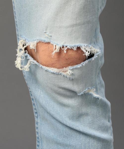 BEAUTY&YOUTH UNITED ARROWS（ビューティーアンドユースユナイテッドアローズ）の「＜monkey time＞ クラッシュ スキニーデニム（デニムパンツ・メンズ・ライトブルー・X-LARGE/LARGE/SMALL/MEDIUM）」の8枚目の写真