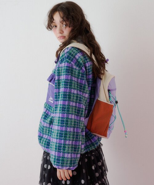 HELLO.SANFRANCISCO(ハローサンフランシスコ)の「【HELLO.SANFRANCISCO】カラフルリップバッグパック(バックパック/リュック・レディース・パープル/ピンク・ONE SIZE)」の5枚目の写真