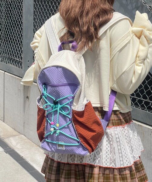 HELLO.SANFRANCISCO(ハローサンフランシスコ)の「【HELLO.SANFRANCISCO】カラフルリップバッグパック(バックパック/リュック・レディース・パープル/ピンク・ONE SIZE)」の10枚目の写真