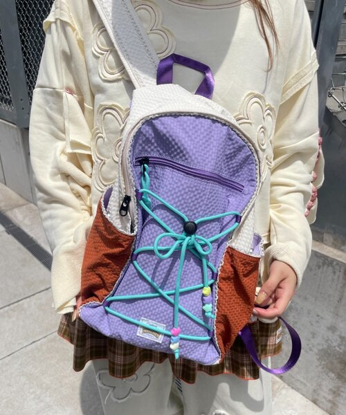 HELLO.SANFRANCISCO(ハローサンフランシスコ)の「【HELLO.SANFRANCISCO】カラフルリップバッグパック(バックパック/リュック・レディース・パープル/ピンク・ONE SIZE)」の11枚目の写真