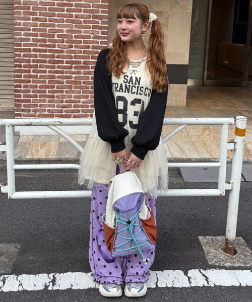 HELLO.SANFRANCISCO(ハローサンフランシスコ)の「【HELLO.SANFRANCISCO】カラフルリップバッグパック(バックパック/リュック・レディース・パープル/ピンク・ONE SIZE)」の15枚目の写真