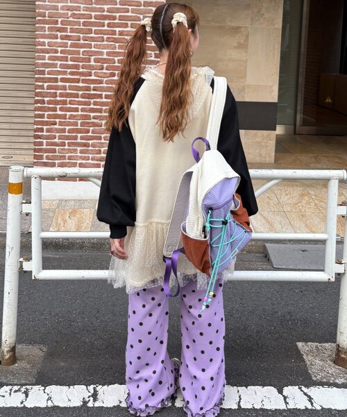HELLO.SANFRANCISCO(ハローサンフランシスコ)の「【HELLO.SANFRANCISCO】カラフルリップバッグパック(バックパック/リュック・レディース・パープル/ピンク・ONE SIZE)」の16枚目の写真
