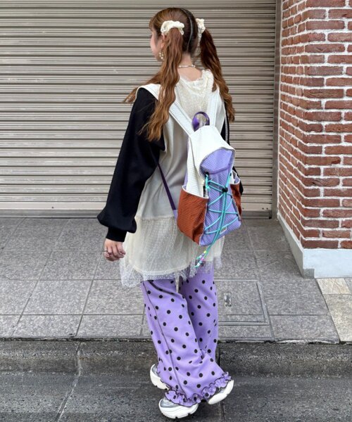 HELLO.SANFRANCISCO(ハローサンフランシスコ)の「【HELLO.SANFRANCISCO】カラフルリップバッグパック(バックパック/リュック・レディース・パープル/ピンク・ONE SIZE)」の17枚目の写真