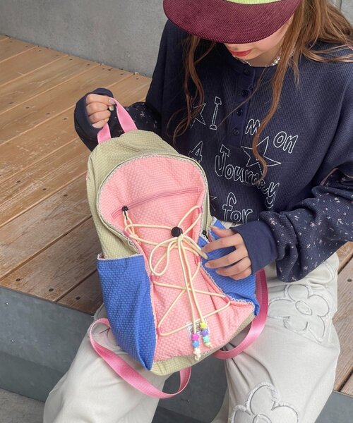 HELLO.SANFRANCISCO(ハローサンフランシスコ)の「【HELLO.SANFRANCISCO】カラフルリップバッグパック(バックパック/リュック・レディース・パープル/ピンク・ONE SIZE)」の18枚目の写真