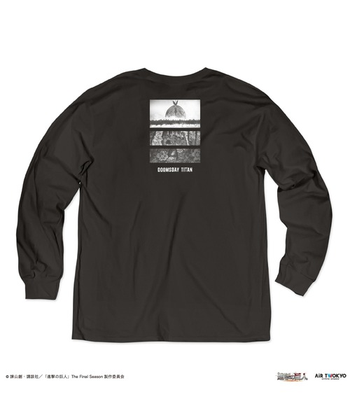 AIR TWOKYO(エアトゥーキョー)の「「進撃の巨人」 The Final SeasonロングスリーブTシャツ1(THE RUMBLING)(Tシャツ/カットソー・レディース・ブラック・SMALL/MEDIUM/LARGE/XX-LARGE)」の5枚目の写真