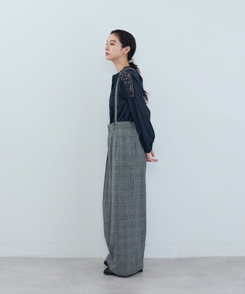 ADIEU TRISTESSE(アデュートリステス)の「《石上美津江さんコラボ》ウールチェックタックパンツ(その他パンツ・レディース・ブラウン系その他/ブラック系その他・40/38)」の4枚目の写真