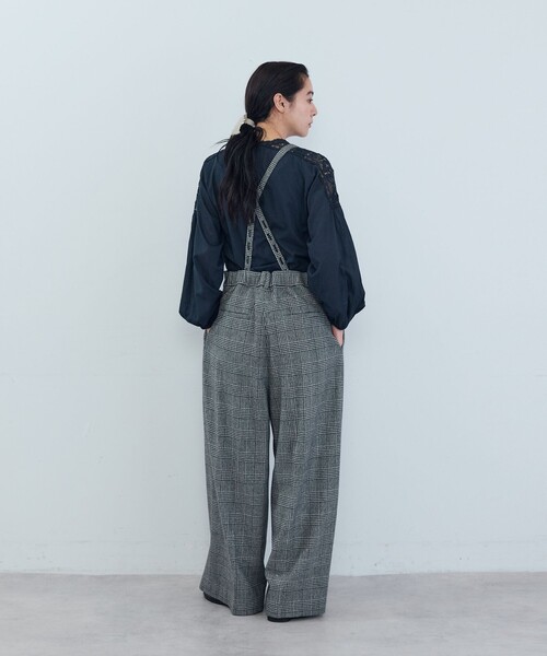ADIEU TRISTESSE(アデュートリステス)の「《石上美津江さんコラボ》ウールチェックタックパンツ(その他パンツ・レディース・ブラウン系その他/ブラック系その他・40/38)」の5枚目の写真