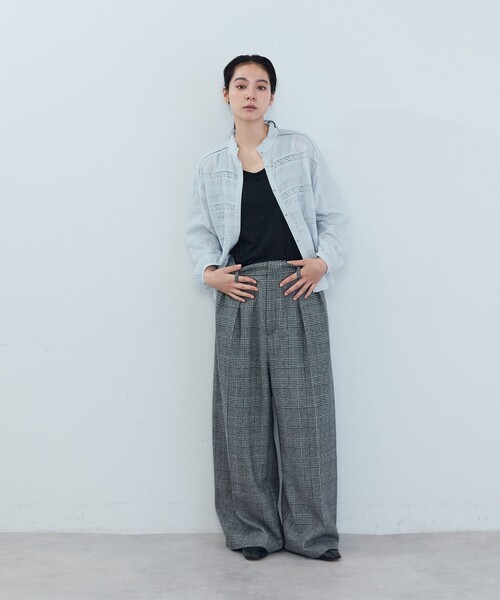 ADIEU TRISTESSE(アデュートリステス)の「《石上美津江さんコラボ》ウールチェックタックパンツ(その他パンツ・レディース・ブラウン系その他/ブラック系その他・40/38)」の7枚目の写真