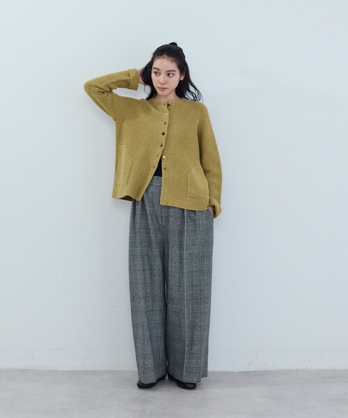 ADIEU TRISTESSE(アデュートリステス)の「《石上美津江さんコラボ》ウールチェックタックパンツ(その他パンツ・レディース・ブラウン系その他/ブラック系その他・40/38)」の9枚目の写真