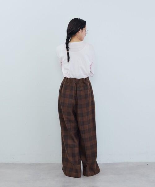 ADIEU TRISTESSE(アデュートリステス)の「《石上美津江さんコラボ》ウールチェックタックパンツ(その他パンツ・レディース・ブラウン系その他/ブラック系その他・40/38)」の15枚目の写真