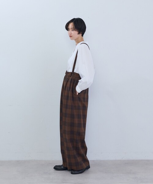 ADIEU TRISTESSE(アデュートリステス)の「《石上美津江さんコラボ》ウールチェックタックパンツ(その他パンツ・レディース・ブラウン系その他/ブラック系その他・40/38)」の19枚目の写真