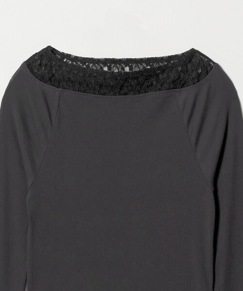 BEAUTY&YOUTH UNITED ARROWS(ビューティーアンドユースユナイテッドアローズ)の「レースドッキング ロングスリーブ カットソー(Tシャツ/カットソー・レディース・オフホワイト/ライトピンク/ダークグレー・FREE)」の17枚目の写真