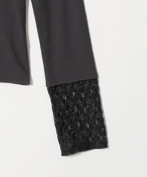 BEAUTY&YOUTH UNITED ARROWS(ビューティーアンドユースユナイテッドアローズ)の「レースドッキング ロングスリーブ カットソー(Tシャツ/カットソー・レディース・オフホワイト/ライトピンク/ダークグレー・FREE)」の18枚目の写真