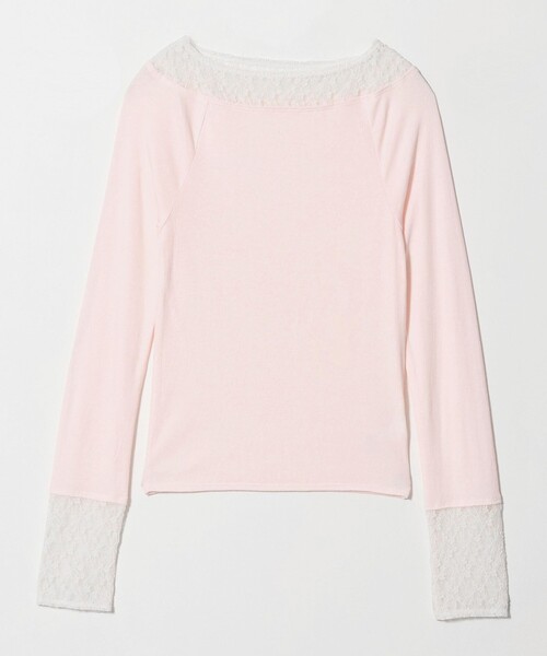 BEAUTY&YOUTH UNITED ARROWS(ビューティーアンドユースユナイテッドアローズ)の「レースドッキング ロングスリーブ カットソー(Tシャツ/カットソー・レディース・オフホワイト/ライトピンク/ダークグレー・FREE)」の20枚目の写真