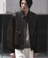 WYM LIDNM（ウィム バイ リドム）の「A-2 ARTIFICIAL GRAIN FLIGHT JACKET（ブルゾン・M）」