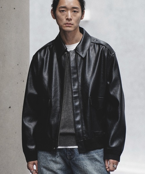 WYM LIDNM(�E�B�� �o�C ���h��)��A-2 ARTIFICIAL GRAIN FLIGHT JACKET(�u���]��)