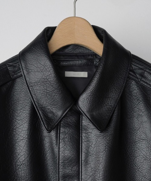 WYM LIDNM(ウィム バイ リドム)の「A-2 ARTIFICIAL GRAIN FLIGHT JACKET(ブルゾン・メンズ・ブラック/ダークブラウン・S/XS/M/L)」の17枚目の写真