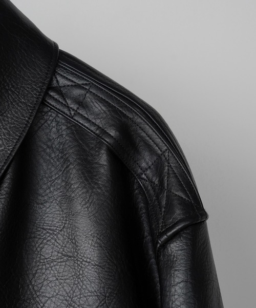 WYM LIDNM(ウィム バイ リドム)の「A-2 ARTIFICIAL GRAIN FLIGHT JACKET(ブルゾン・メンズ・ブラック/ダークブラウン・S/XS/M/L)」の18枚目の写真