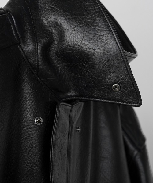 WYM LIDNM(ウィム バイ リドム)の「A-2 ARTIFICIAL GRAIN FLIGHT JACKET(ブルゾン・メンズ・ブラック/ダークブラウン・S/XS/M/L)」の22枚目の写真