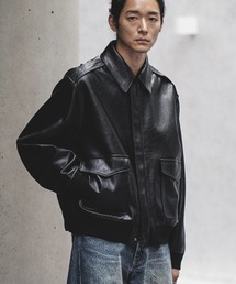 WYM LIDNM（ウィム バイ リドム）の「A-2 ARTIFICIAL GRAIN FLIGHT JACKET（ブルゾン）」