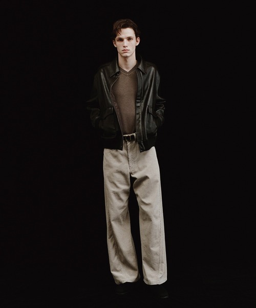 WYM LIDNM(ウィム バイ リドム)の「A-2 ARTIFICIAL GRAIN FLIGHT JACKET(ブルゾン・メンズ・ブラック/ダークブラウン・S/XS/M/L)」の13枚目の写真