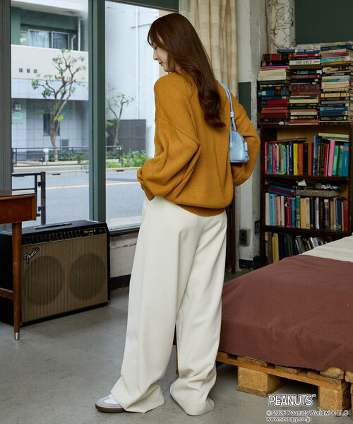 PUBLUX(パブリュクス)の「PUBLUX/パブリュクス THE PEANUTS/Snoopy/Woodstock/スヌーピー/ウッドストック デザインニット 限定展開(ニット/セーター・メンズ・グレー/レッド/ブラウン/イエロー/ダークブラウン・SMALL/LARGE/MEDIUM)」の17枚目の写真