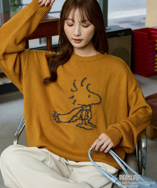 PUBLUX(パブリュクス)の「PUBLUX/パブリュクス THE PEANUTS/Snoopy/Woodstock/スヌーピー/ウッドストック デザインニット 限定展開(ニット/セーター・メンズ・グレー/レッド/ブラウン/イエロー/ダークブラウン・SMALL/LARGE/MEDIUM)」の19枚目の写真