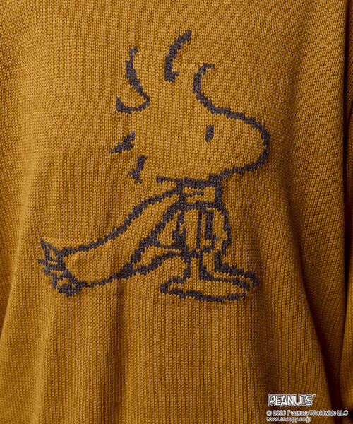 PUBLUX(パブリュクス)の「PUBLUX/パブリュクス THE PEANUTS/Snoopy/Woodstock/スヌーピー/ウッドストック デザインニット 限定展開(ニット/セーター・メンズ・グレー/レッド/ブラウン/イエロー/ダークブラウン・SMALL/LARGE/MEDIUM)」の20枚目の写真