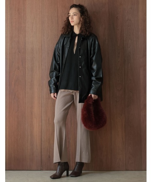 Re:EDIT（リエディ）の「[2026AW PRE ORDER]アルパカタッチホック付き2WAYニットトップス（ニット/セーター・レディース・アイボリー/ブラウン/ベージュ/グレー/ブラック・LARGE/MEDIUM）」の10枚目の写真