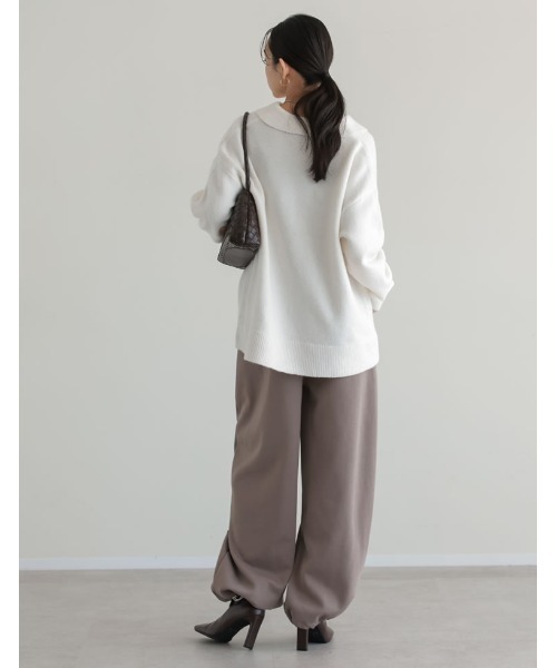 Re:EDIT（リエディ）の「[2026AW PRE ORDER]アルパカタッチホック付き2WAYニットトップス（ニット/セーター・レディース・アイボリー/ブラウン/ベージュ/グレー/ブラック・LARGE/MEDIUM）」の21枚目の写真