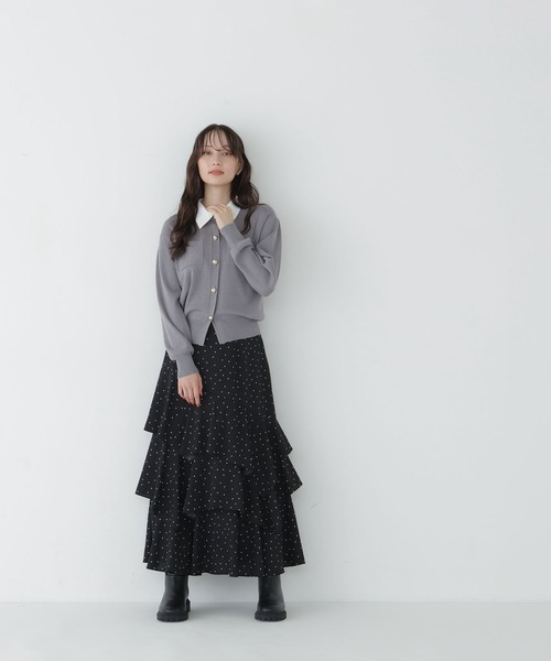 NATURAL BEAUTY BASIC(ナチュラルビューティーベーシック)の「〈WEB限定〉2WAYカラーニットカーディガン(カーディガン/ボレロ・レディース・ネイビー/オフホワイト/チャコールグレー・FREE)」の17枚目の写真