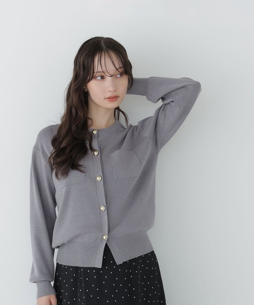 NATURAL BEAUTY BASIC(ナチュラルビューティーベーシック)の「〈WEB限定〉2WAYカラーニットカーディガン(カーディガン/ボレロ・レディース・ネイビー/オフホワイト/チャコールグレー・FREE)」の19枚目の写真